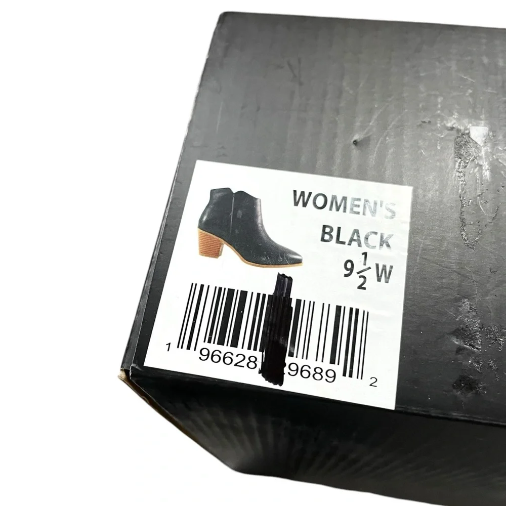 Black Ankle Boot Size 9.5 Wide With 2.5” Heel Booties NEW By Eloquii - Picture 7 of 7